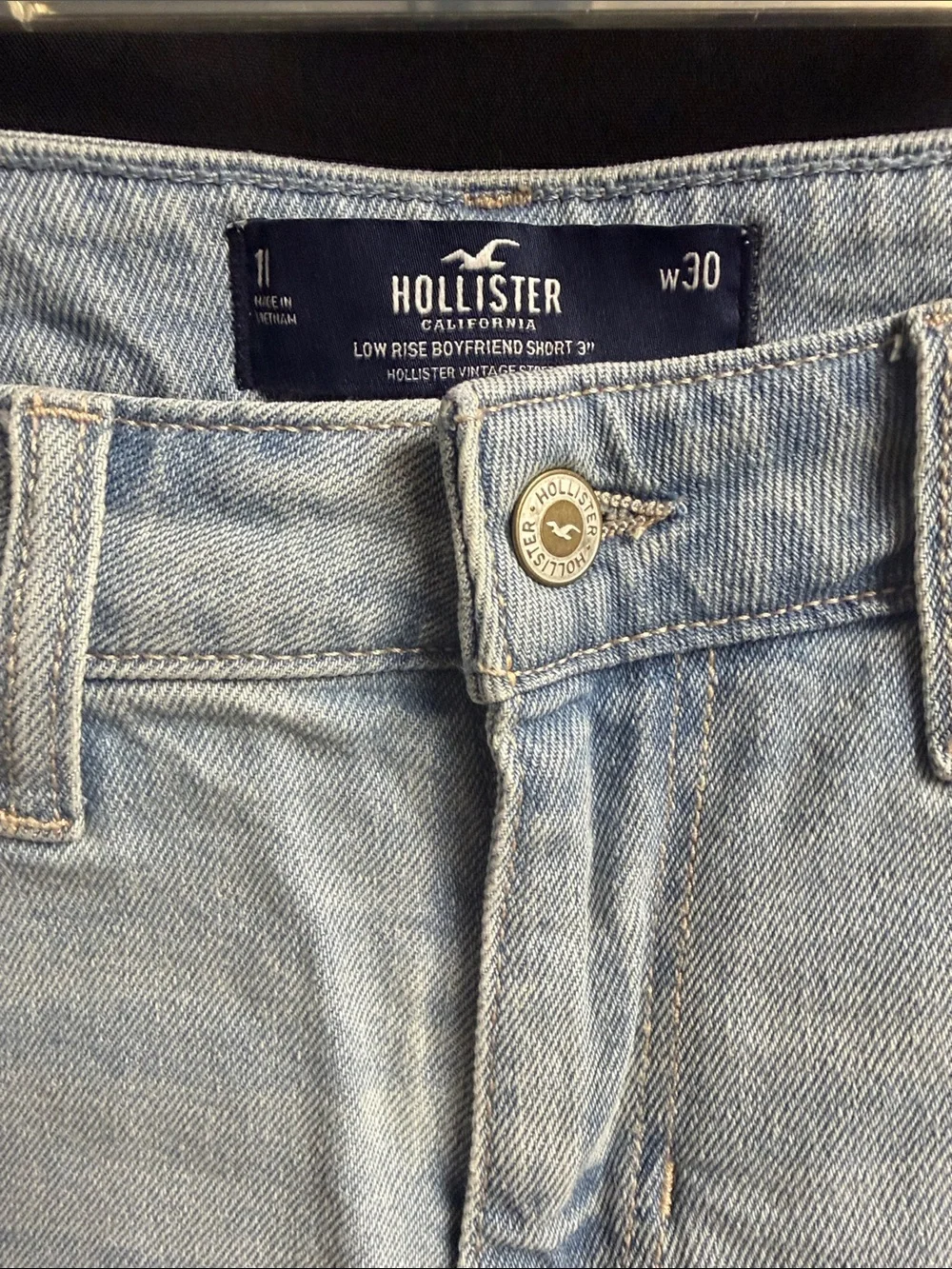 Hollister Light Blue Denim Shorts